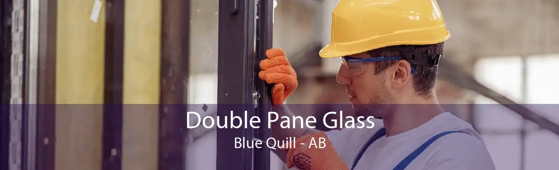 Double Pane Glass Blue Quill - AB