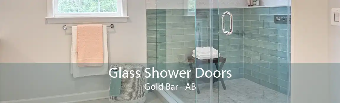 Glass Shower Doors Gold Bar - AB