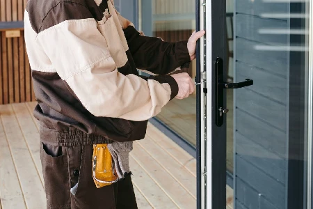 Cleaning And Polishing Glass Door Installation in Edmonton